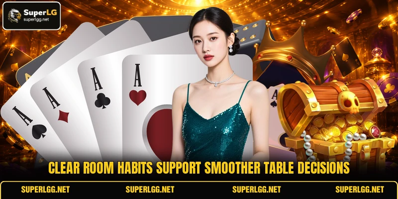 Clear room habits support smoother table decisions Clear room habits support smoother table decisions