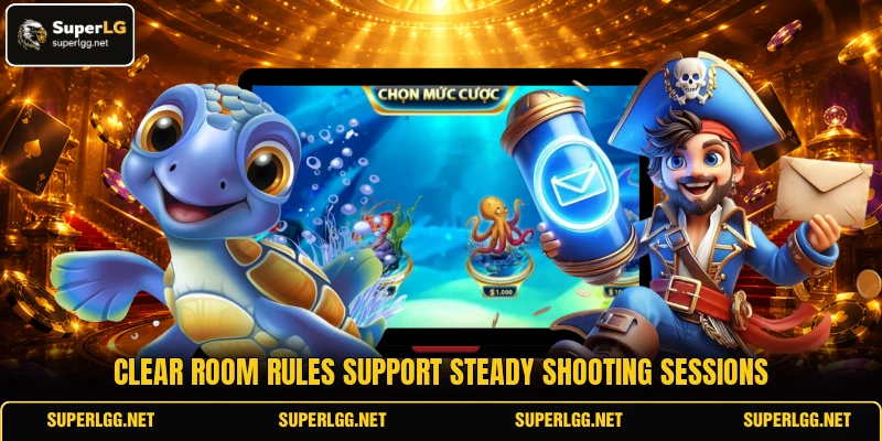 Clear room rules support steady shooting sessions Clear room rules support steady shooting sessions