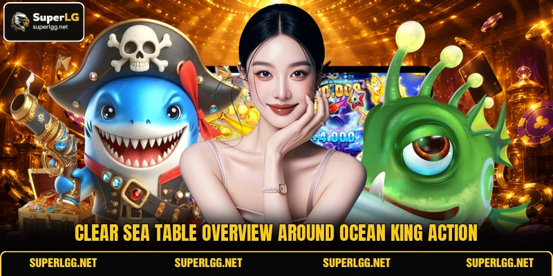 Clear sea table overview around Ocean King action Clear sea table overview around Ocean King action