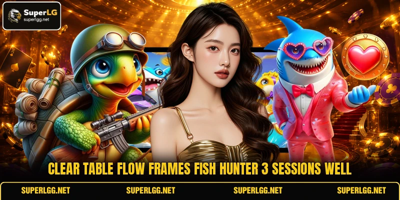 Clear table flow frames Fish Hunter 3 sessions well Clear table flow frames Fish Hunter 3 sessions well