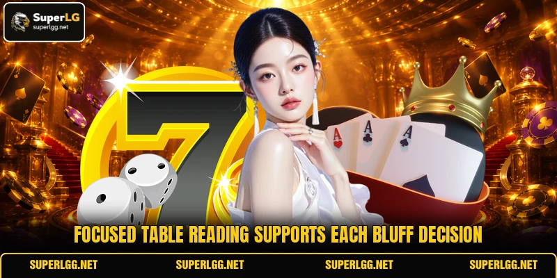 Focused table reading supports each Bluff decision Focused table reading supports each Bluff decision
