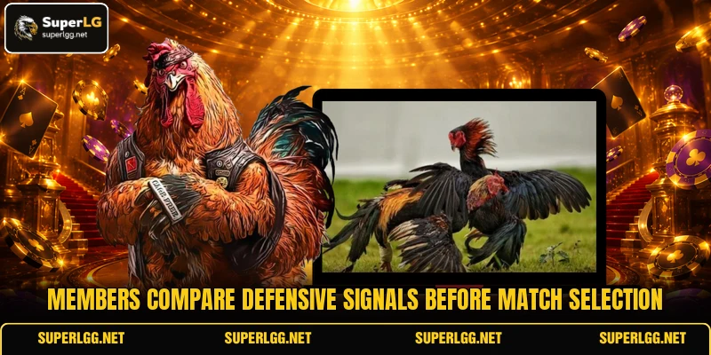 Members compare defensive signals before match selection Members compare defensive signals before match selection
