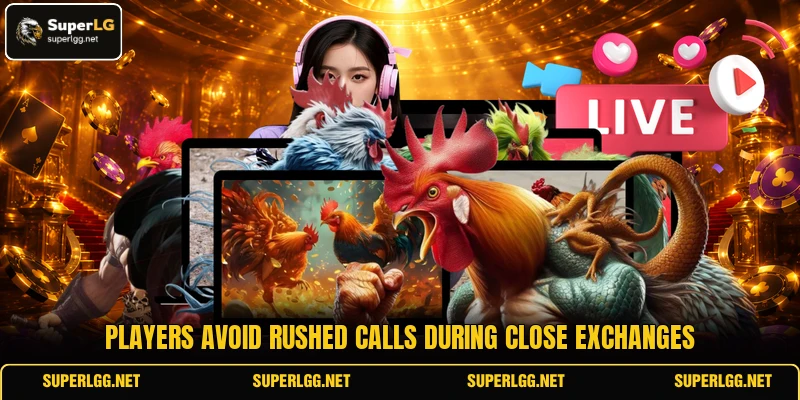 Players avoid rushed calls during close exchanges Players avoid rushed calls during close exchanges