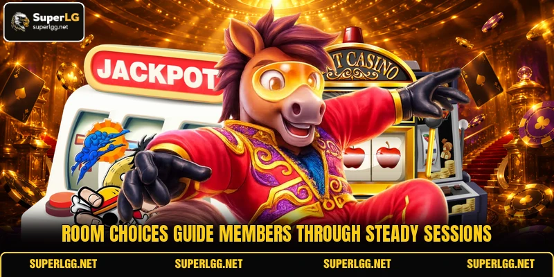 Room choices guide members through steady sessions Room choices guide members through steady sessions