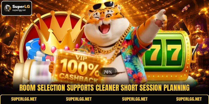 Room selection supports cleaner short session planning Room selection supports cleaner short session planning