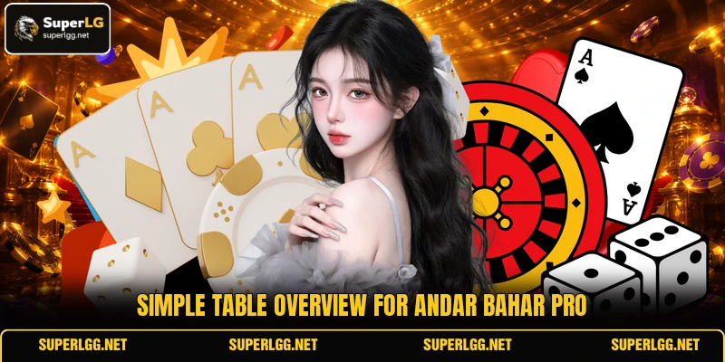 Simple table overview for Andar Bahar Pro Simple table overview for Andar Bahar Pro