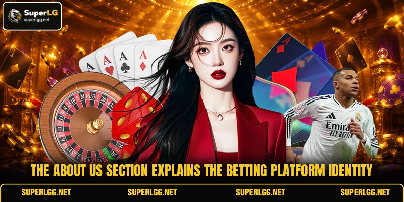 The about us section explains the betting platform identity